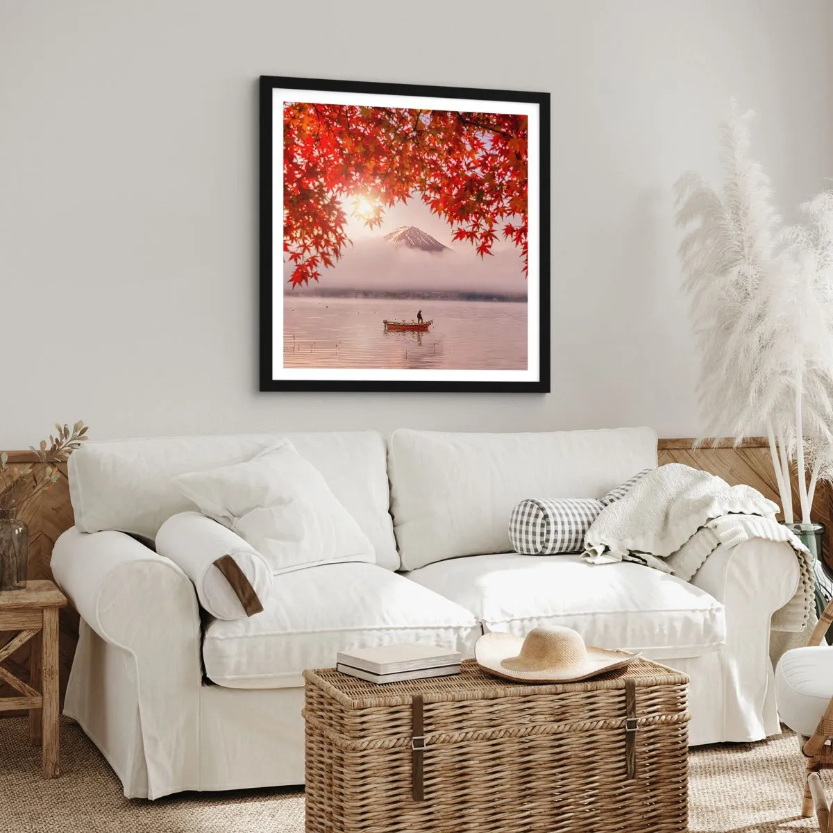 Affiche dans un cadre noir - Poster - Dans le climat japonais - 40x40 cm