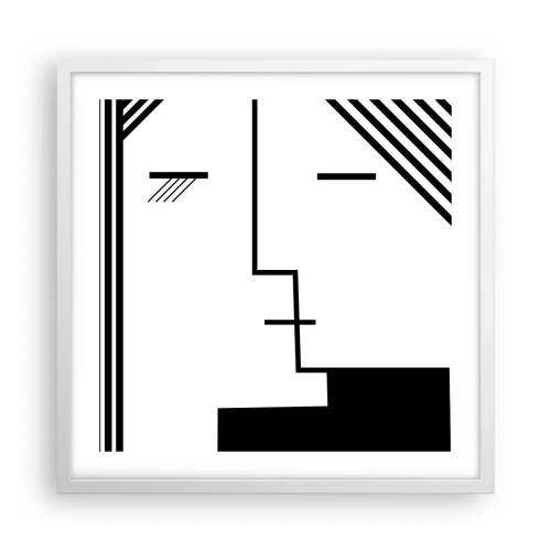 Affiche dans un cadre blanc - Poster - Juste un baiser - 50x50 cm