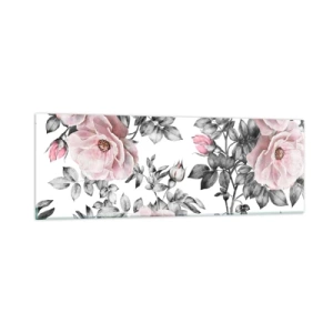 Impression sur verre - Image sur verre - Se perdre dans les fleurs des roses - 90x30 cm