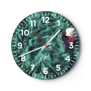 Horloge murale - Pendule murale - Dans une mer de filet - 40x40 cm