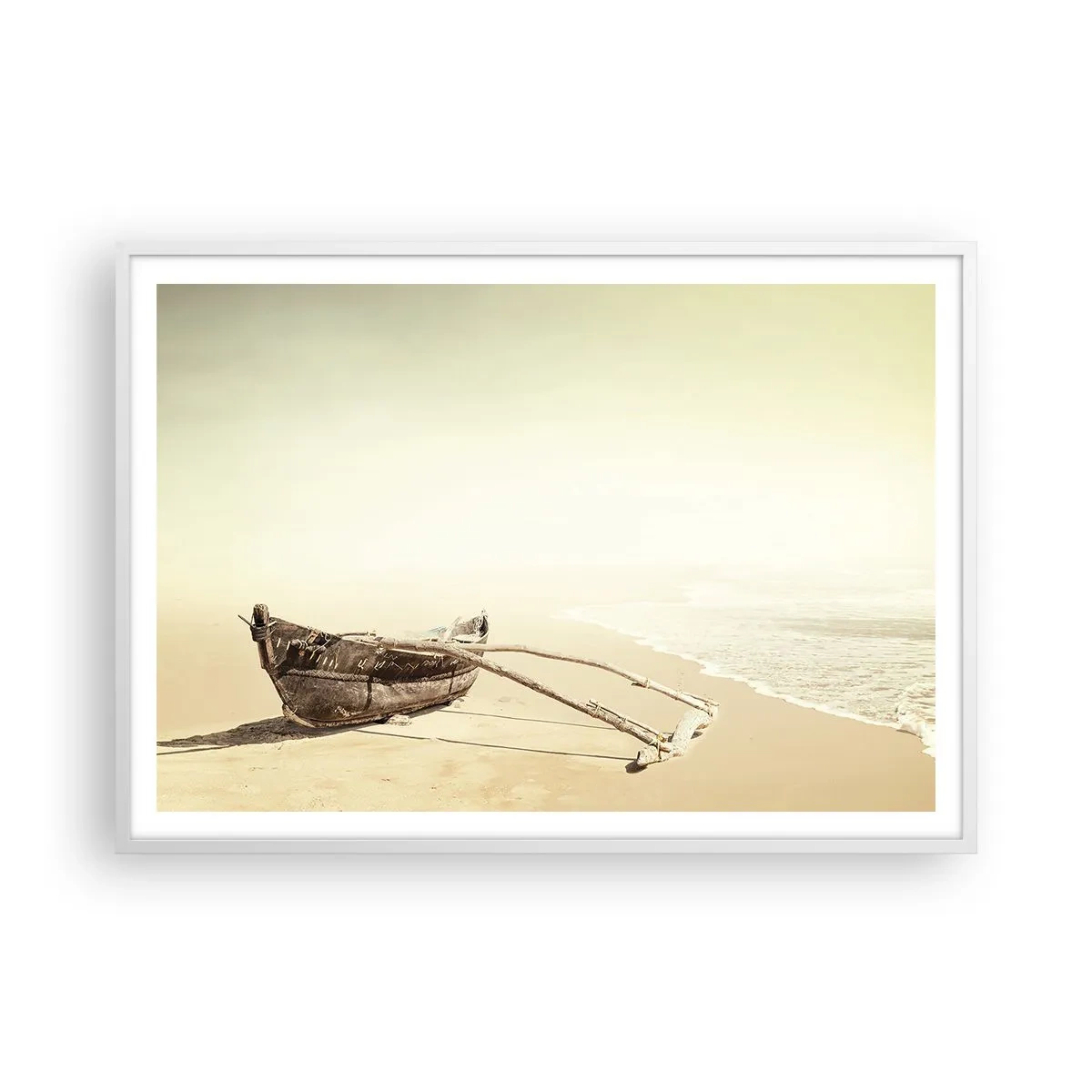 Affiche dans un cadre blanc - Poster - Mémoire des mers du sud - 100x70 cm