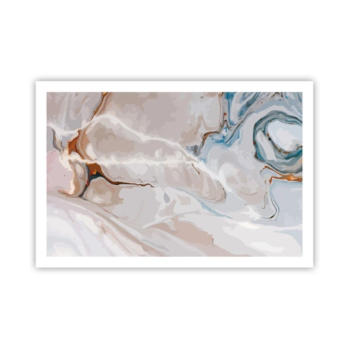 Affiche - Poster - Le bleu serpente sous le blanc - 91x61 cm