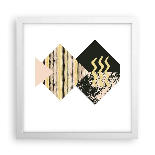 Affiche dans un cadre blanc - Poster - Pas si simple - 30x30 cm