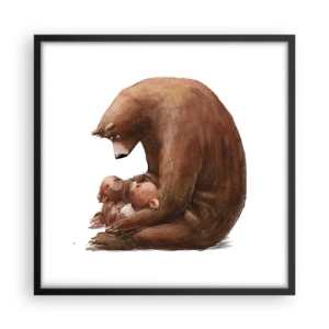 Affiche dans un cadre noir - Poster - Faites de beaux rêves les enfants - 50x50 cm