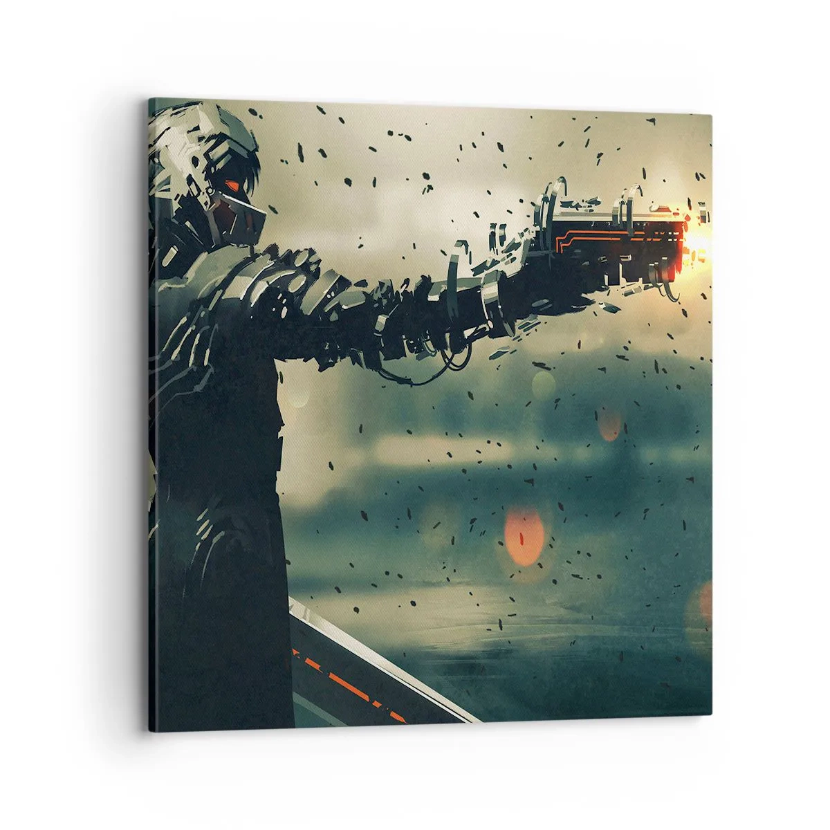 Impression sur toile - Image sur toile - L'arme fatale - Votre propre Terminator - 70x70 cm