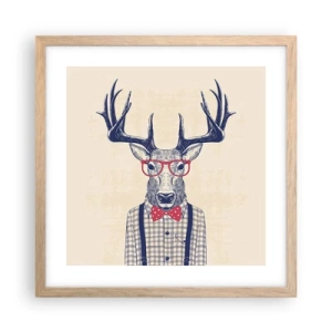 Affiche dans un chêne clair - Poster - Une extravagance amusante - 40x40 cm