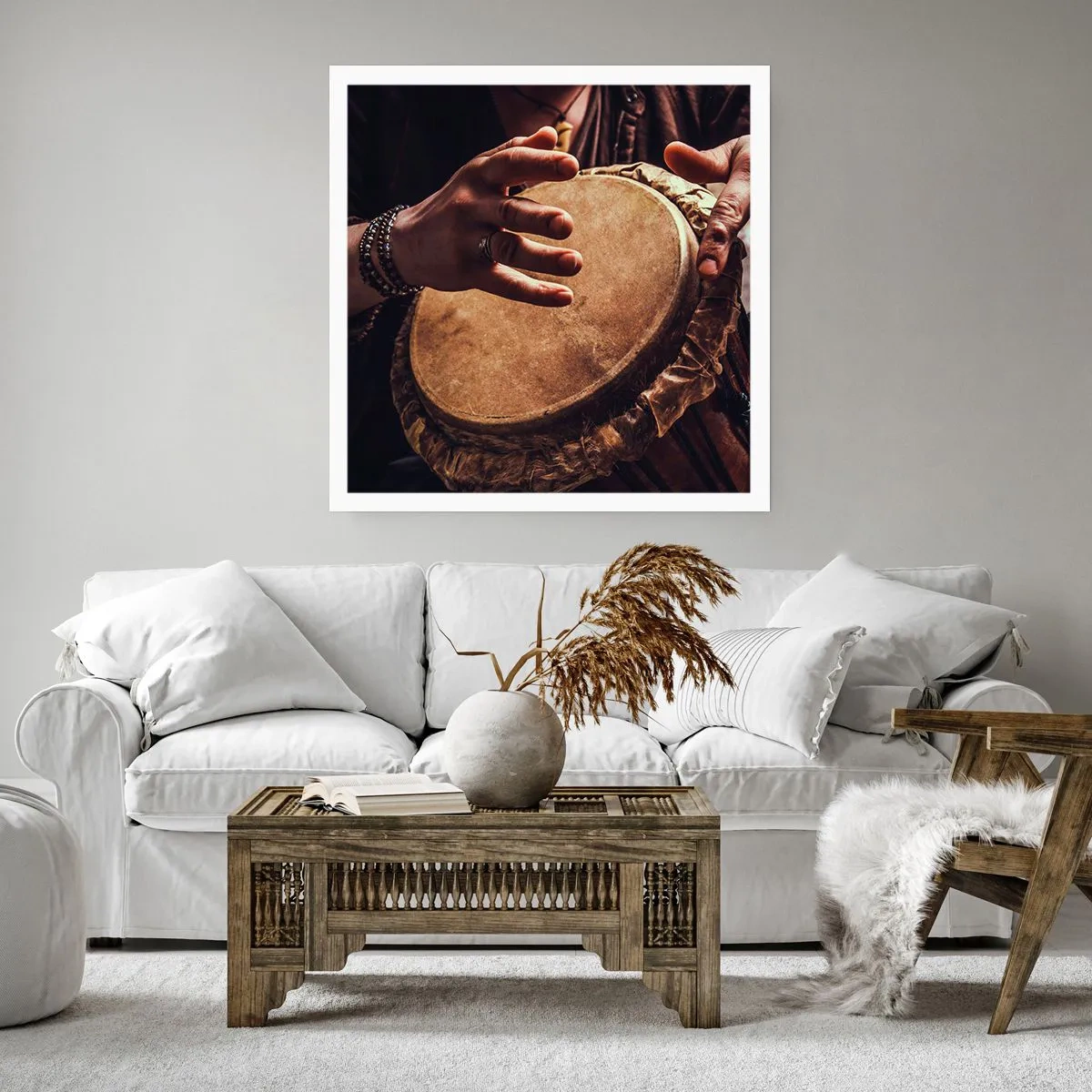 Affiche - Poster - Au rythme du coeur - 60x60 cm