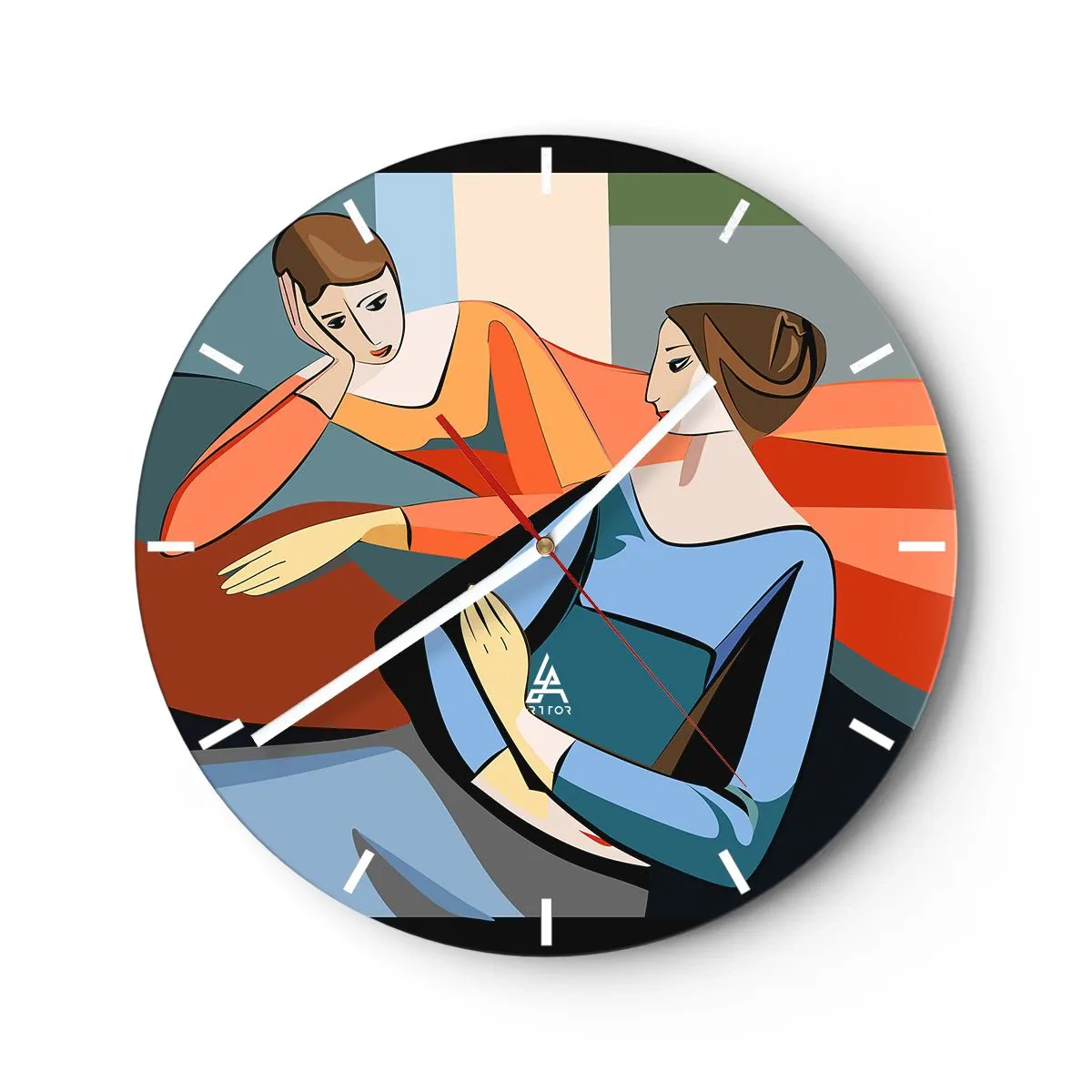 Horloge murale - Pendule murale - Un moment de confiance - 40x40 cm