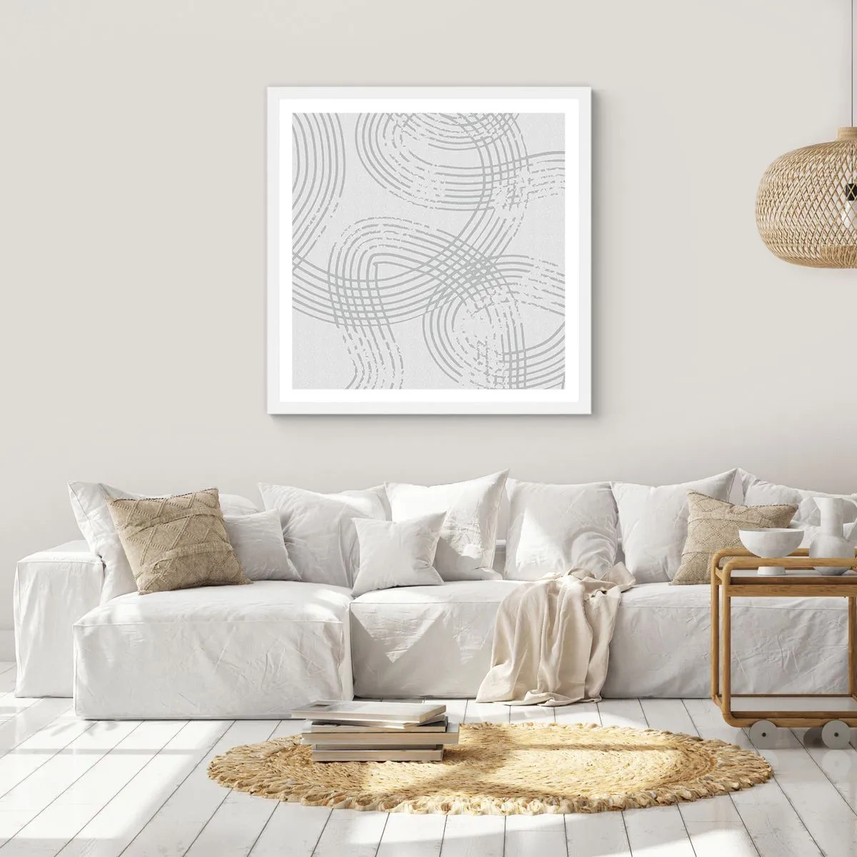 Affiche dans un cadre blanc - Poster - Il n'y a pas de chemin droit - 60x60 cm