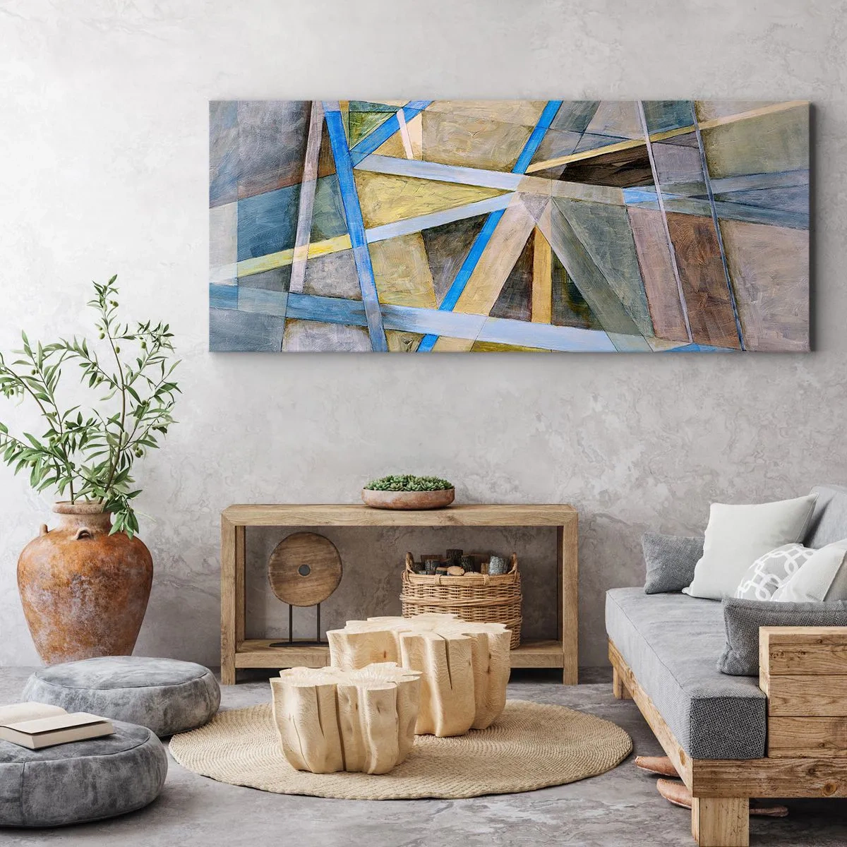 Impression sur toile - Image sur toile - Tout droit ou en diagonale ? - 90x30 cm