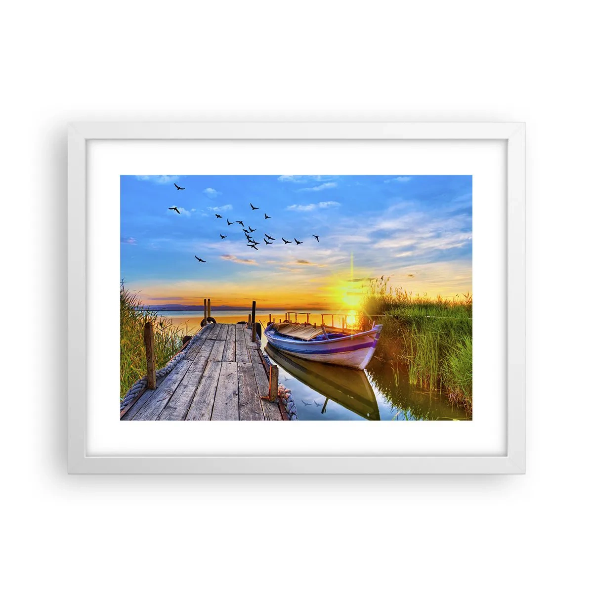 Affiche dans un cadre blanc - Poster - Au revoir, à demain - 40x30 cm