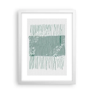 Affiche dans un cadre blanc - Poster - Abstraction de la mer - 30x40 cm