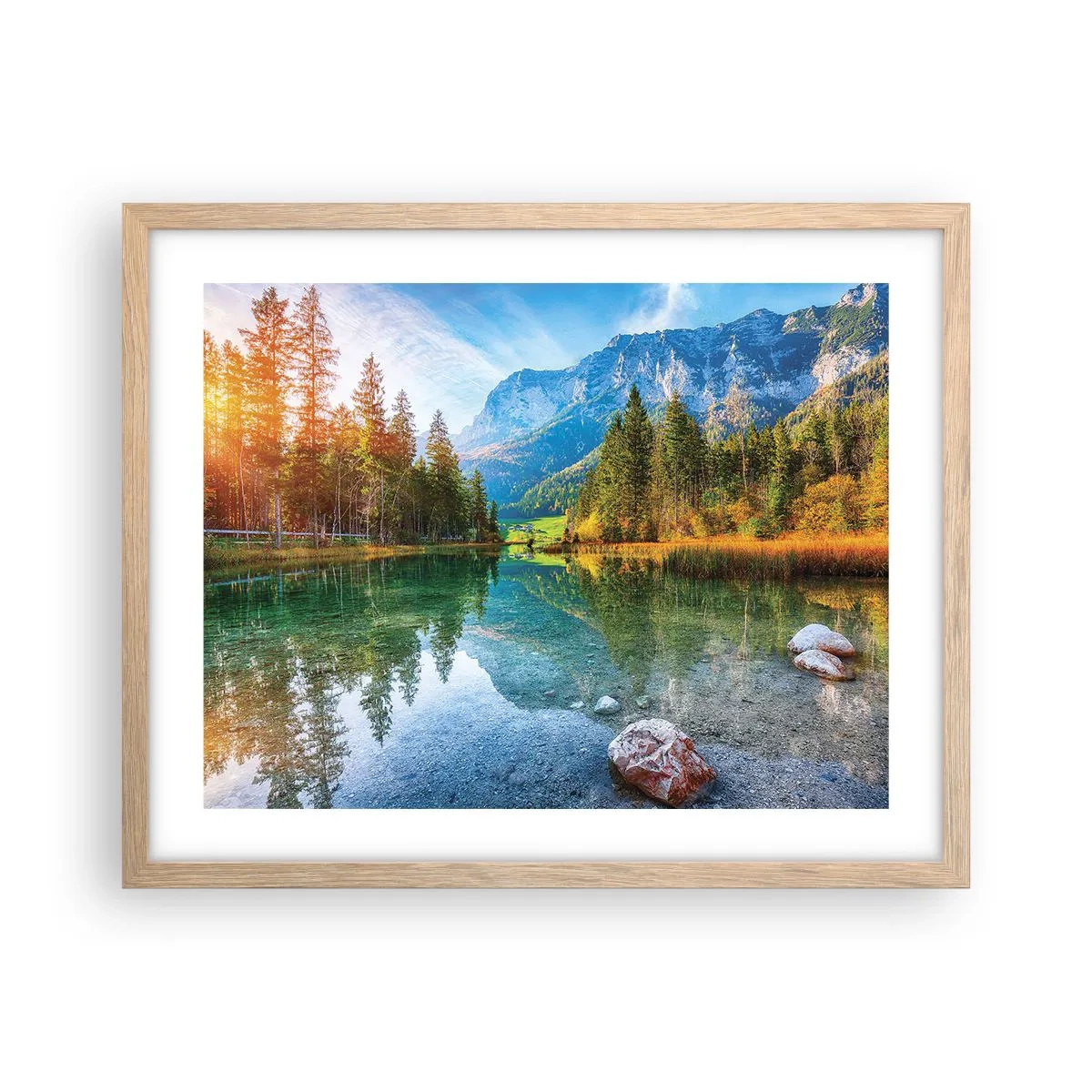 Affiche dans un chêne clair - Poster - Douceur automnale - 50x40 cm