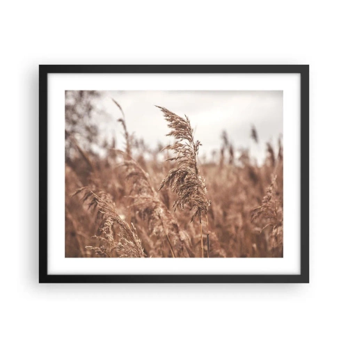 Affiche dans un cadre noir - Poster - C'est déjà l'automne dans les champs - 50x40 cm