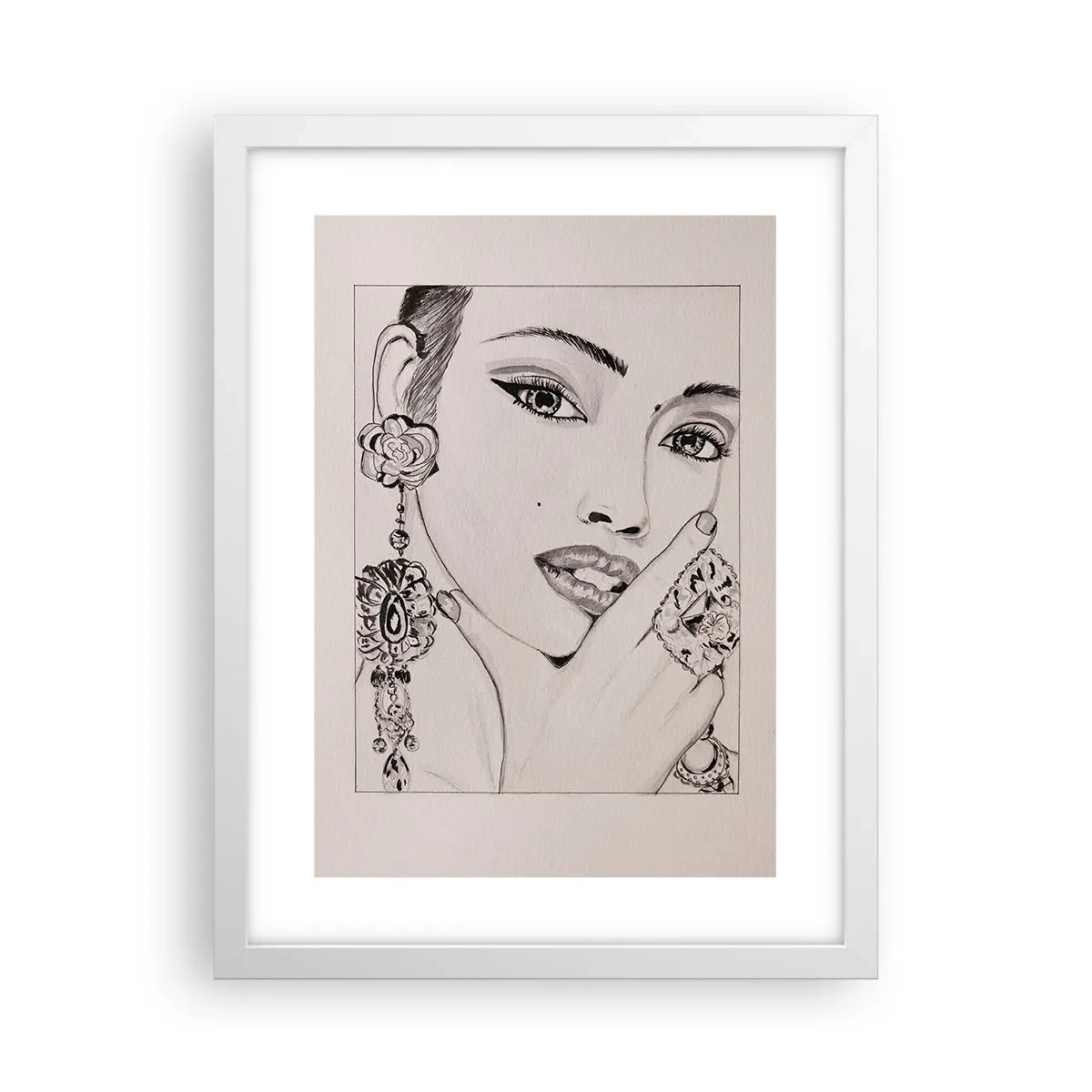 Affiche dans un cadre blanc - Poster - Le plus beau joyau - 30x40 cm