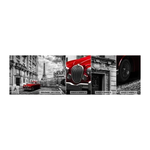 Échantillon de Papier Peint Autocollant Deluxe Sticker - Prédateur dans la ville - Ville, tour Eiffel, Paris - 100x30 cm