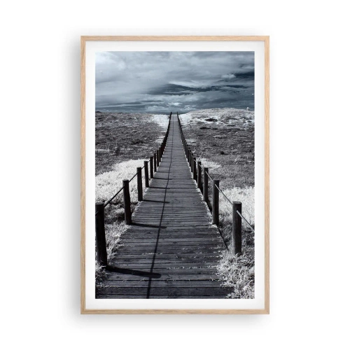 Affiche dans un chêne clair - Poster - Jusqu'au rivage - 61x91 cm