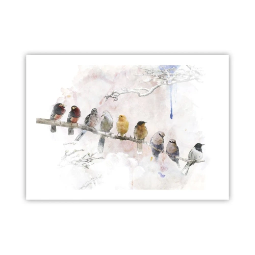 Affiche - Poster - Rencontre ailée - 70x50 cm