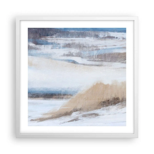 Affiche dans un cadre blanc - Poster - Composition hivernale - 50x50 cm