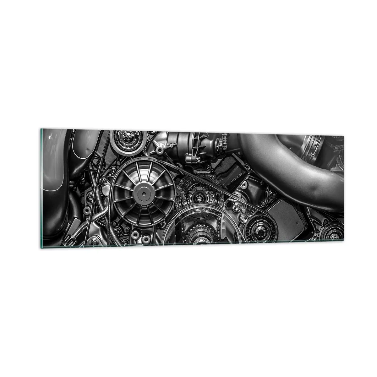 Impression sur verre - Image sur verre - Poésie mécanique - 90x30 cm