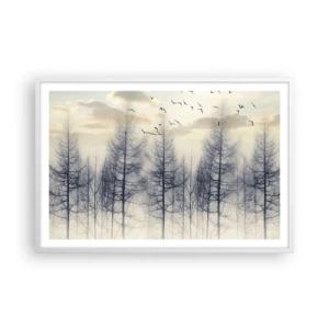 Affiche dans un cadre blanc - Poster - L'âme de la forêt - 91x61 cm