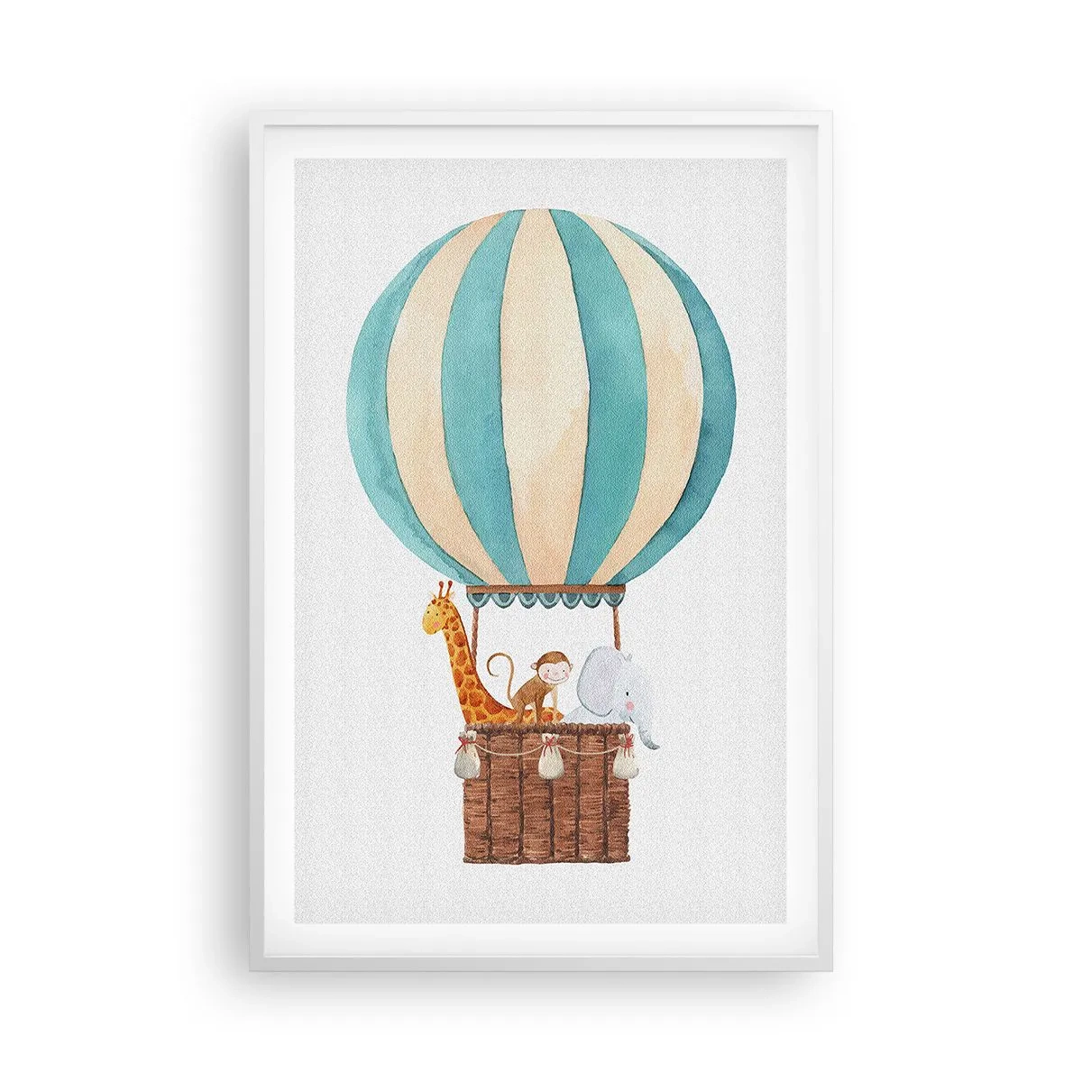 Affiche dans un cadre blanc - Poster - Voyage fantastique - 61x91 cm