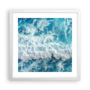 Affiche dans un cadre blanc - Poster - Joyeusement et en sautant - 40x40 cm