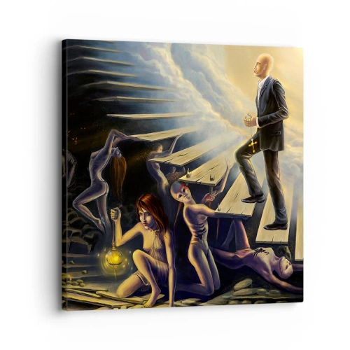 Impression sur toile - Image sur toile - Voyage dantesque vers la lumière - 30x30 cm
