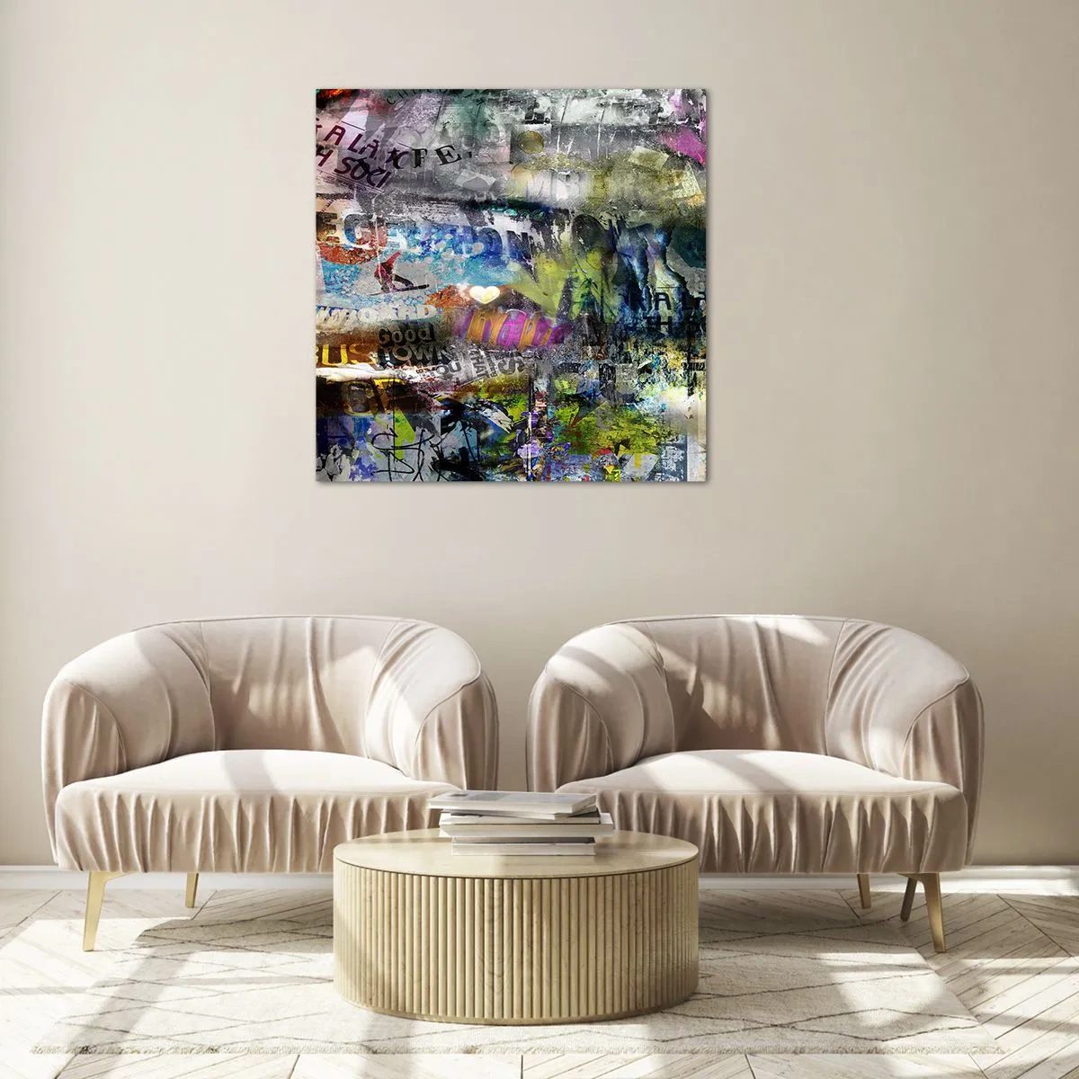 Impression sur verre - Image sur verre - Collage de souvenirs - 70x70 cm