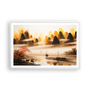 Affiche dans un cadre blanc - Poster - Plus loin que l'Extrême-Orient - 91x61 cm