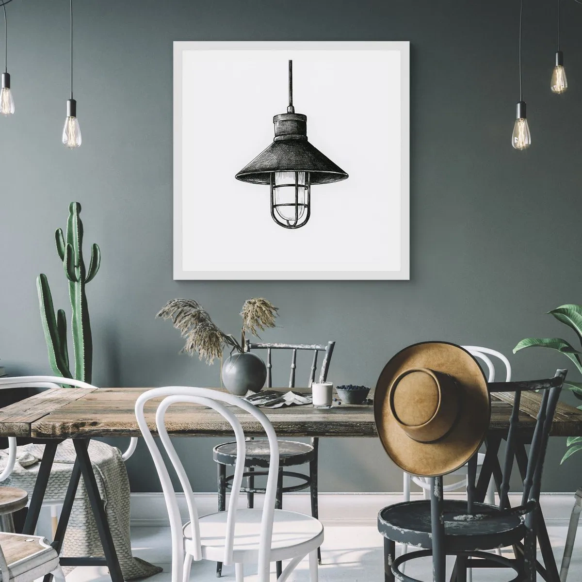 Affiche dans un cadre blanc - Poster - Comme il y a des années… - 60x60 cm