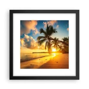 Affiche dans un cadre noir - Poster - Rêve caribéen - 30x30 cm