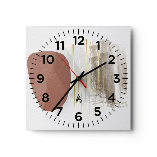 Horloge murale - Pendule murale - Colonnade abstraite - 40x40 cm