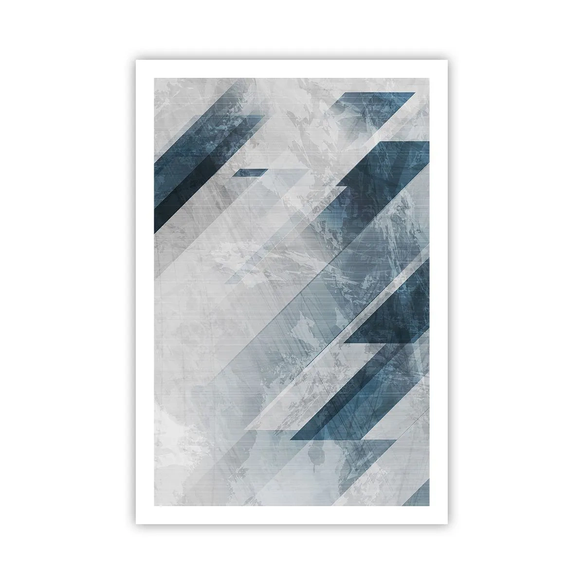 Affiche - Poster - Composition spatiale - mouvement gris - 61x91 cm