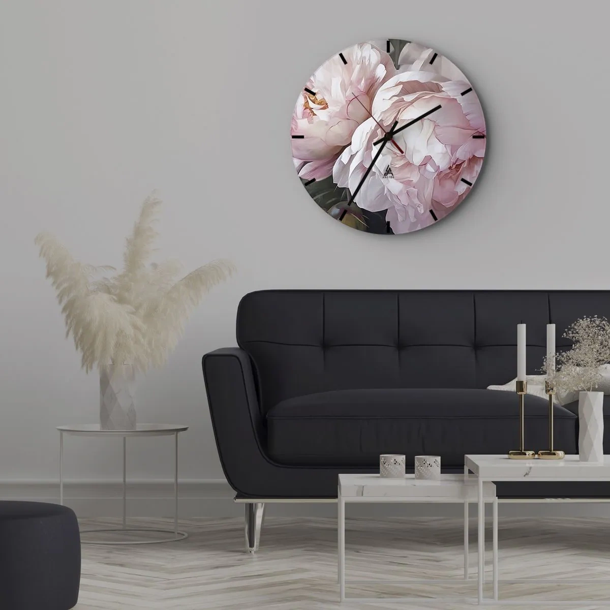Horloge murale - Pendule murale - Arrêté en pleine floraison - 40x40 cm