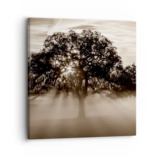 Impression sur toile - Image sur toile - Arbre de bonnes nouvelles - 30x30 cm