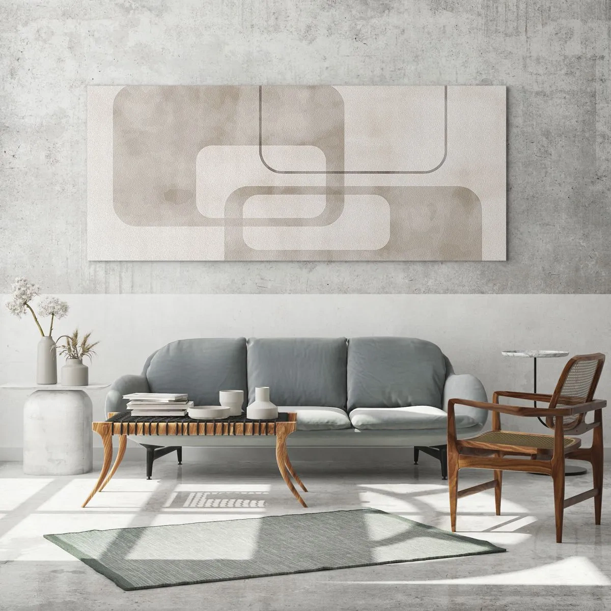 Impression sur verre - Image sur verre - Fugue géométrique - 100x40 cm