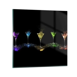 Impression sur verre - Image sur verre - Couleurs de joie en verre de cristal - 40x40 cm