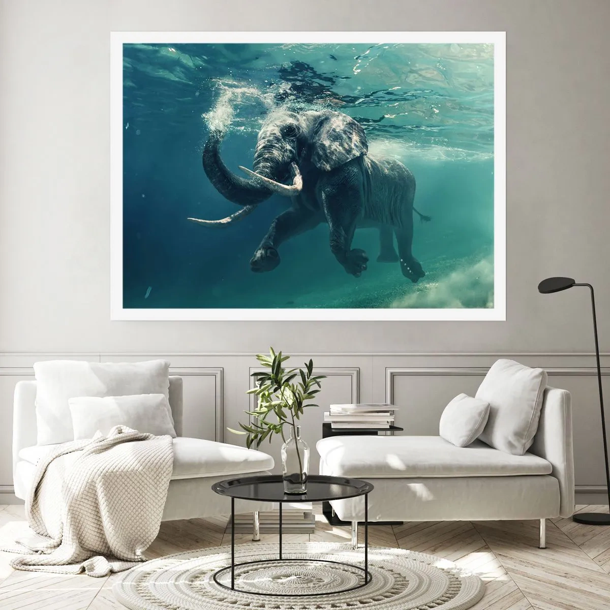 Affiche - Poster - Tout le monde aime nager - 70x50 cm