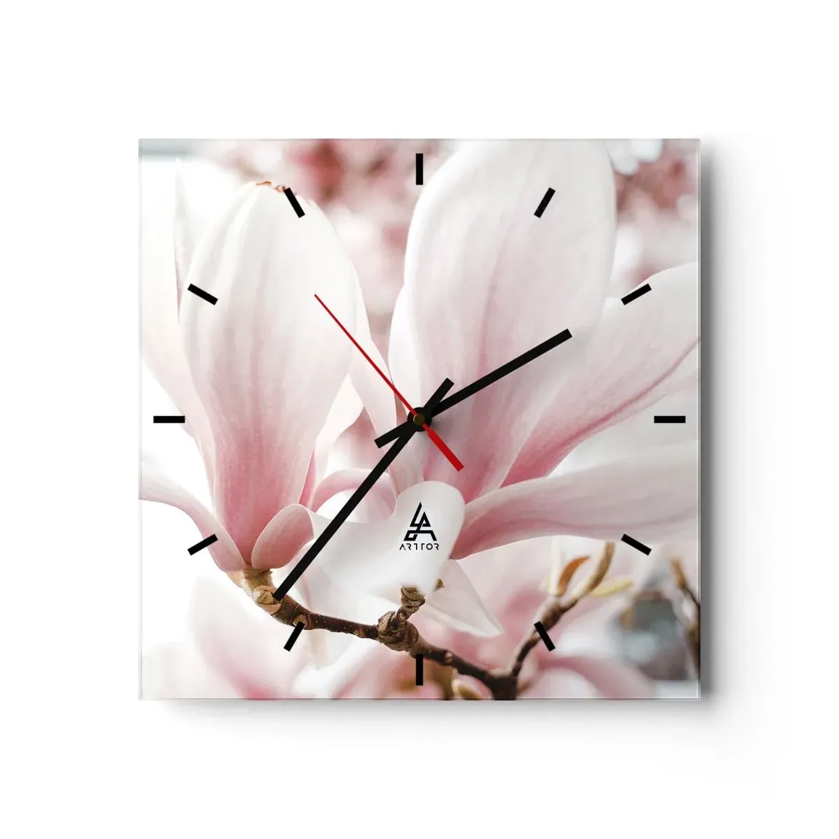 Horloge murale - Pendule murale - Abondance de tendresse - 40x40 cm