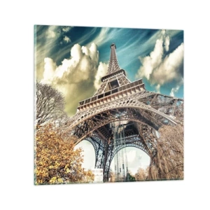 Impression sur verre - Image sur verre - Et en automne à Paris... - 30x30 cm