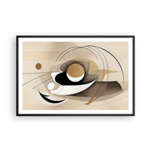 Affiche dans un cadre noir - Poster - Composition : l'essence des choses - 91x61 cm