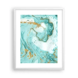 Affiche dans un cadre blanc - Poster - Sous la grande vague de l'ère Edo - 40x50 cm