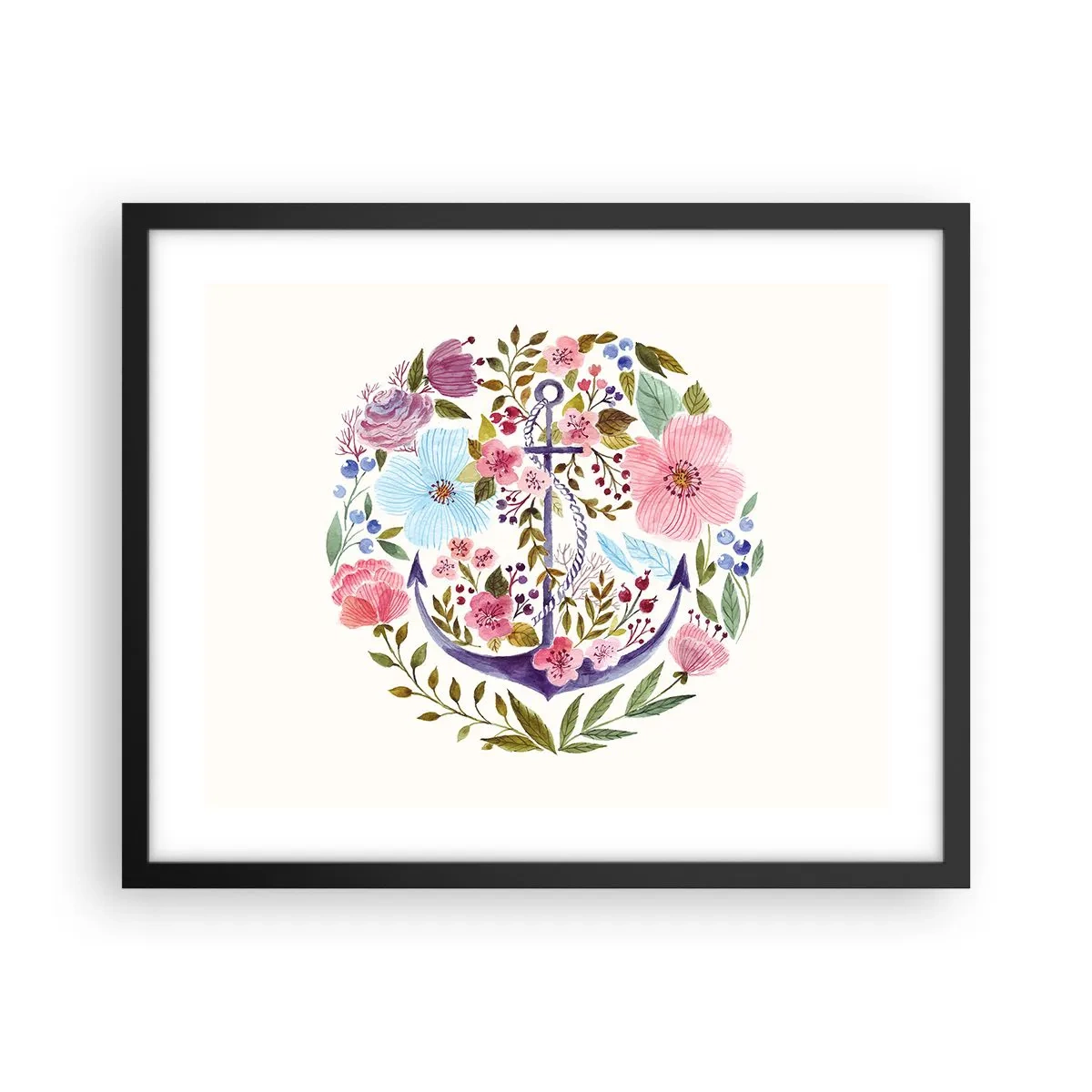 Affiche dans un cadre noir - Poster - Le beau rêve du marin - 50x40 cm