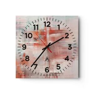 Horloge murale - Pendule murale - Brumeux. Mais rose - 30x30 cm