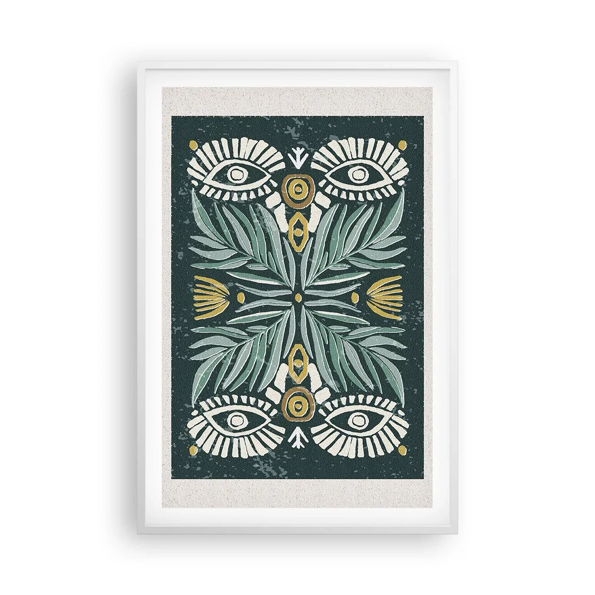 Affiche dans un cadre blanc - Poster - Comme une découpe folklorique - 61x91 cm