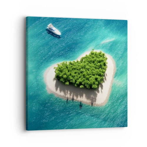 Impression sur toile - Image sur toile - J'aime l'été - 30x30 cm