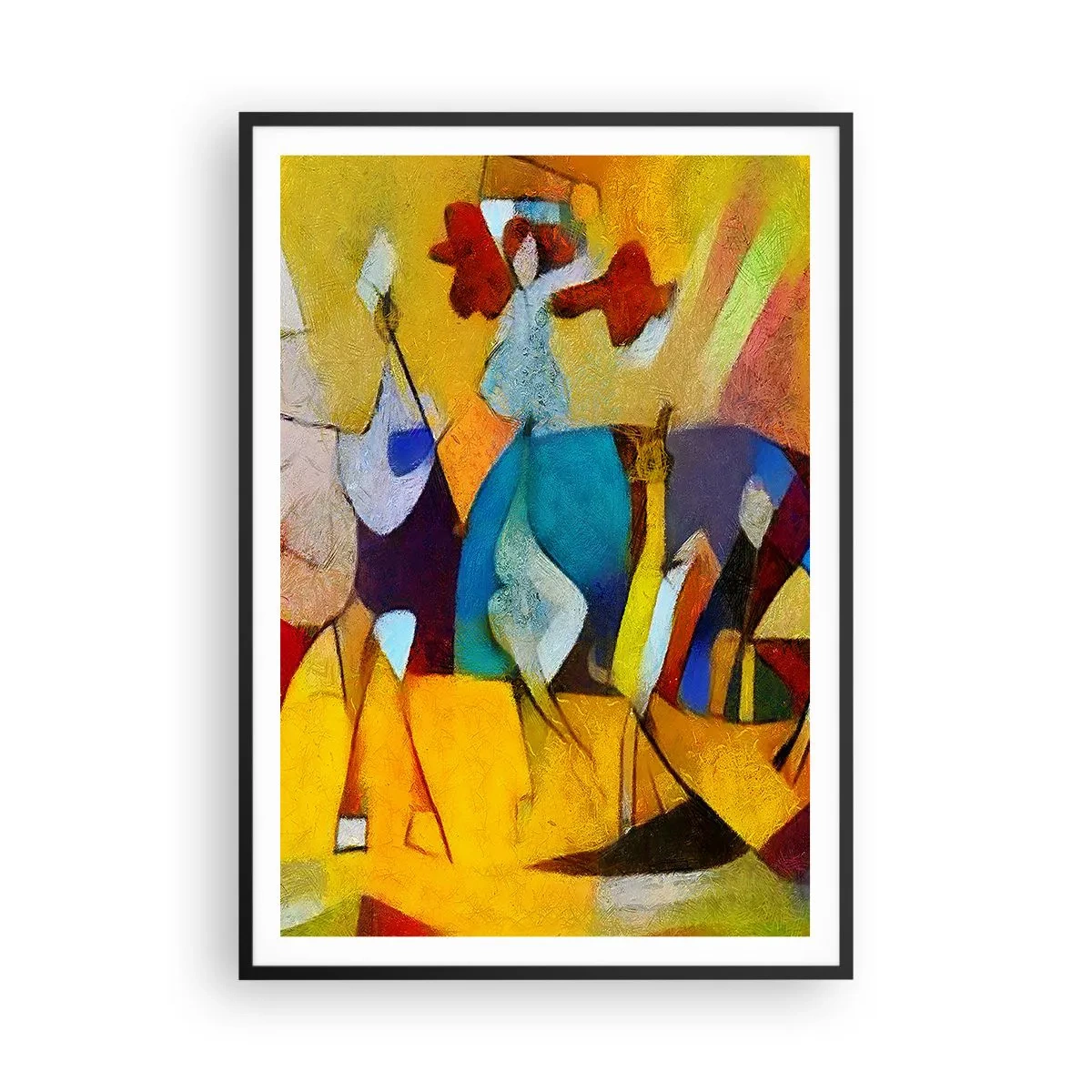 Affiche dans un cadre noir - Poster - Soleil - vie - joie - 70x100 cm