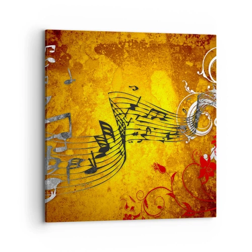 Impression sur toile - Image sur toile - Que la musique coule - 70x70 cm