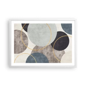 Affiche dans un cadre blanc - Poster - Cercles sur cercles - 70x50 cm